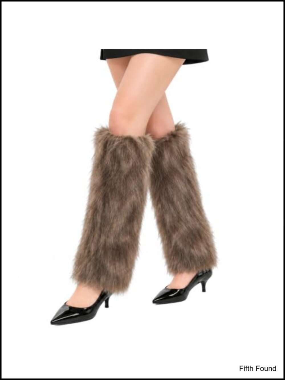 Faux Fur Fluffy Leg Warmers Boot Covers Retro 80s Winter Accessory